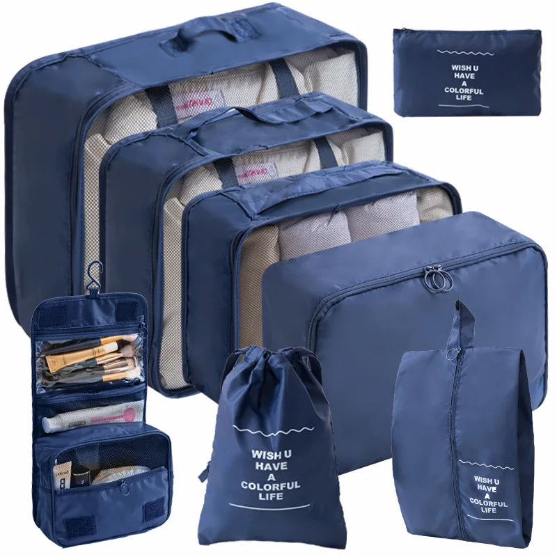 8Pcs/Set Travel Luggage Organizer Set