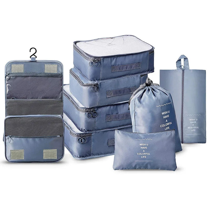 8Pcs/Set Travel Luggage Organizer Set