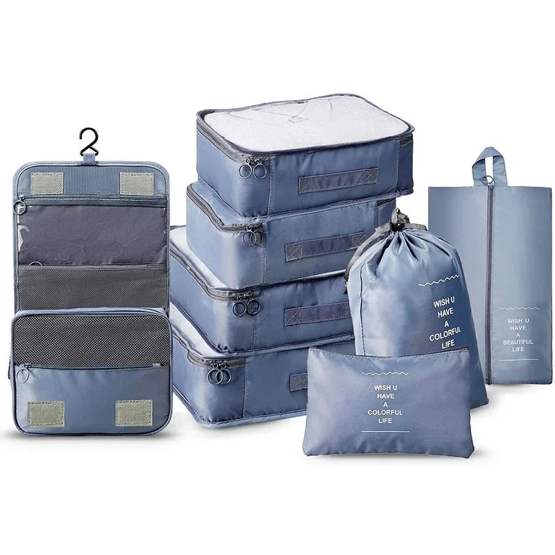 8Pcs/Set Travel Luggage Organizer Set