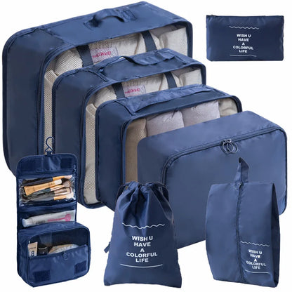 8Pcs/Set Travel Luggage Organizer Set