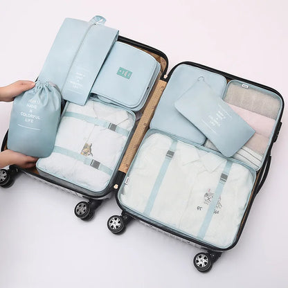 8Pcs/Set Travel Luggage Organizer Set